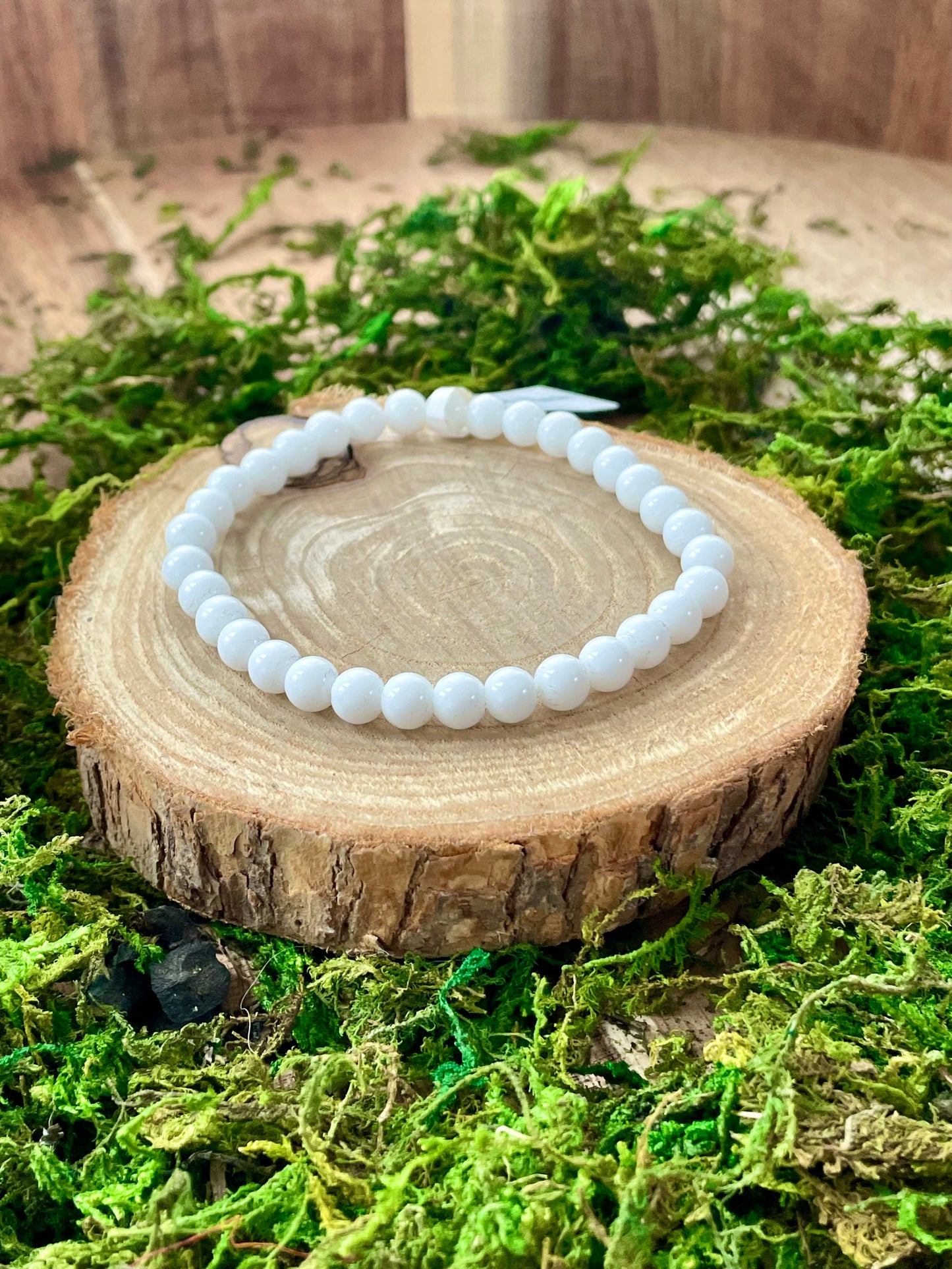 Bracelet en Agate blanche