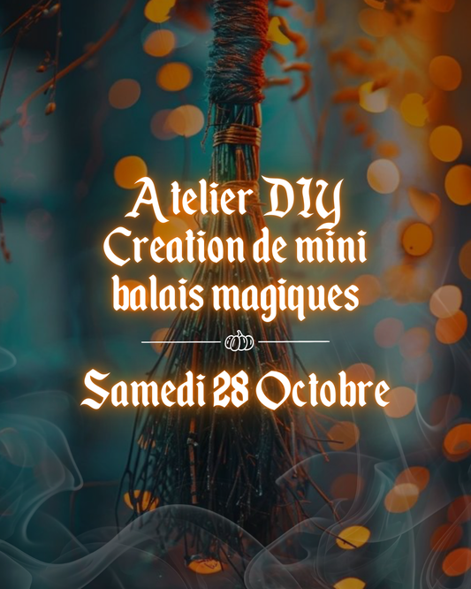 Atelier dyi creation de mini balais magiques samedi 28 octobre