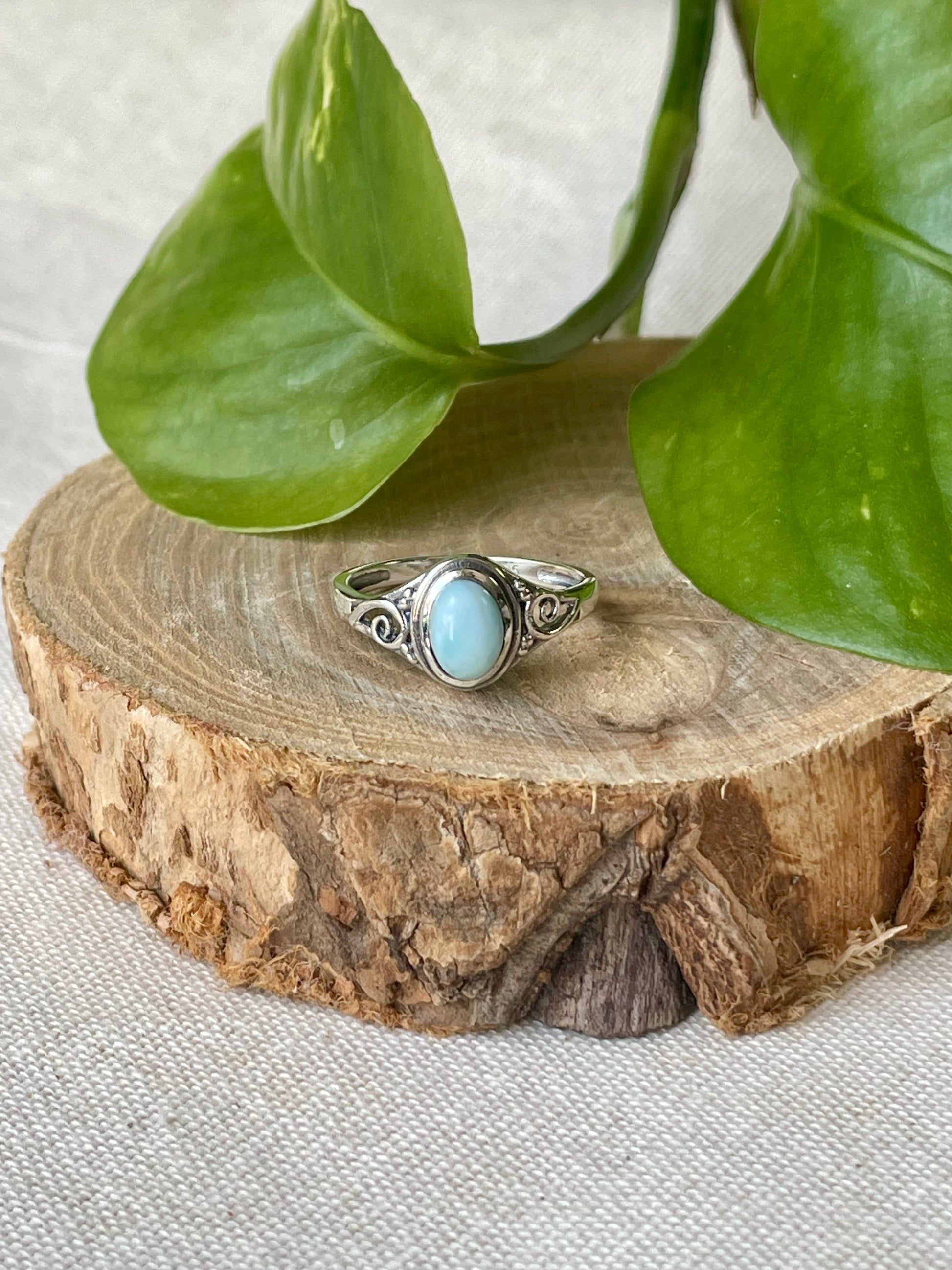 Bague Larimar - Argent 925 ovale