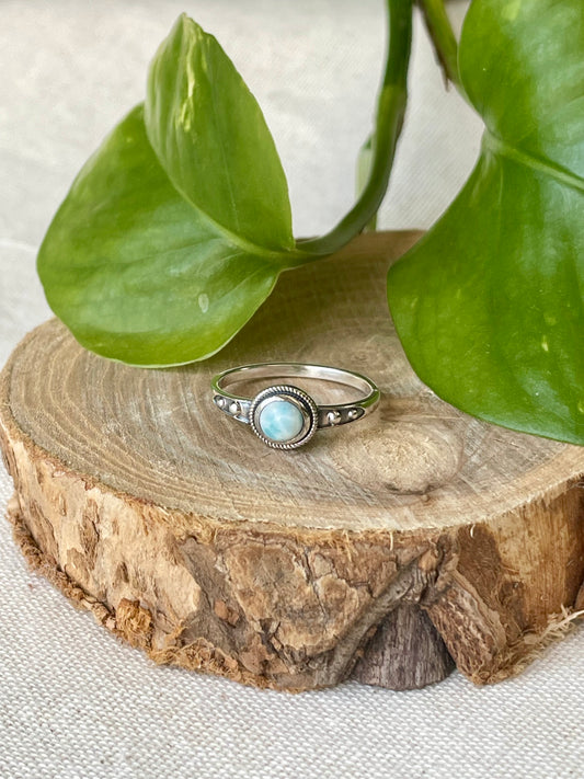 Bague Larimar en Argent 925 - Taille 57/58