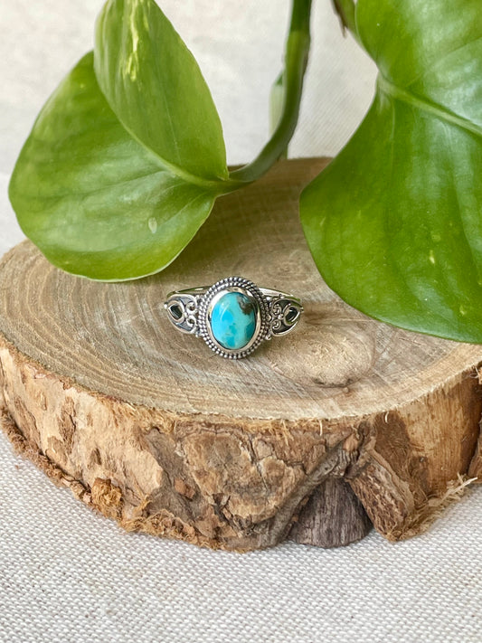 Bague Turquoise du Tibet argent 925