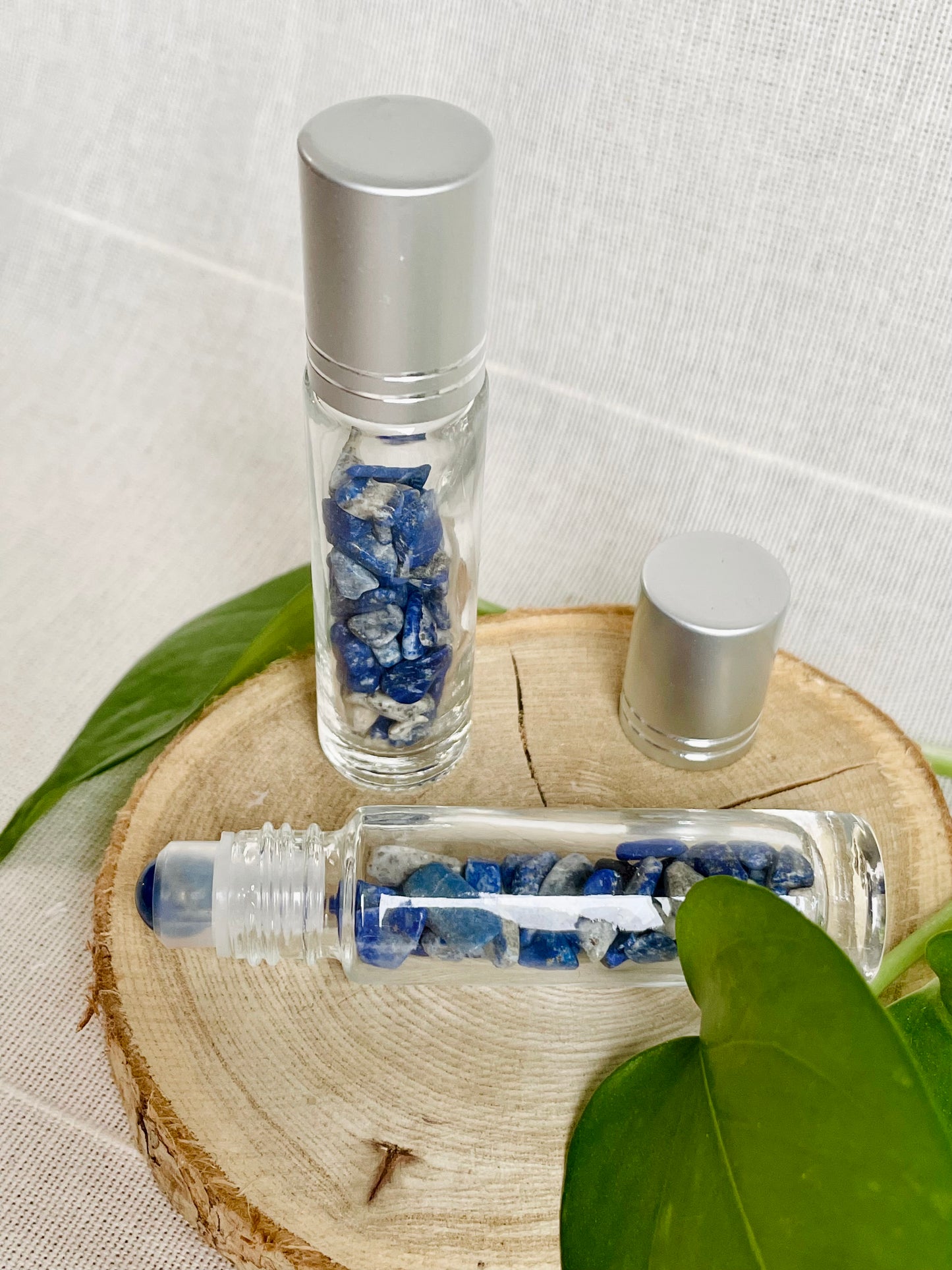 Bille applicateur roll-on pour massage aromathérapie lapis lazuli