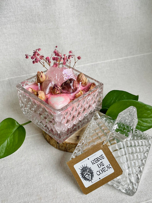 Bougie artisanale Reine de Cœur en cire végétale - vue principale
