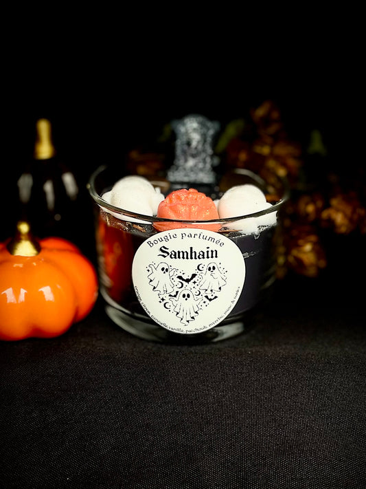 Bougie artisanale Samhain pour rituels celtiques - Le Jardin Astral
