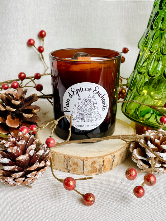 Bougie artisanale pain d'épice enchanté - vue principale