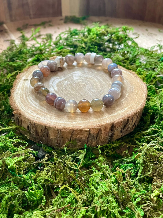 Bracelet Agate Botswana 8mm