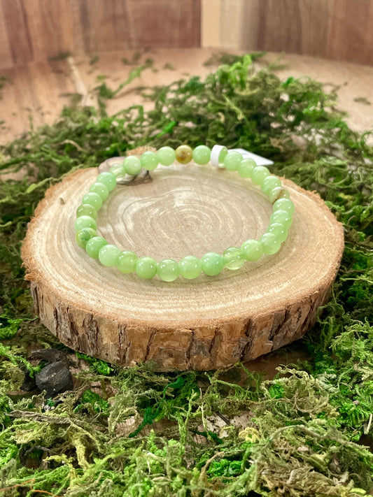 Bracelet Calcite verte 6mm