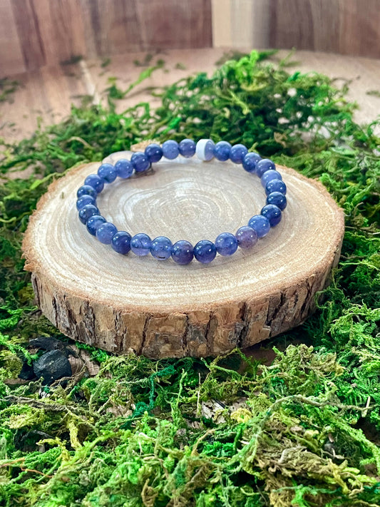 Bracelet Iolite / Cordiérite 6mm