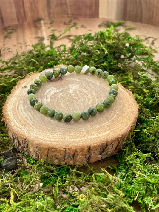 Bracelet Jade néphrite 6mm