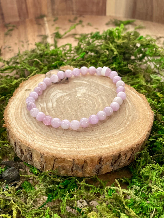 Bracelet Kunzite rose 6mm