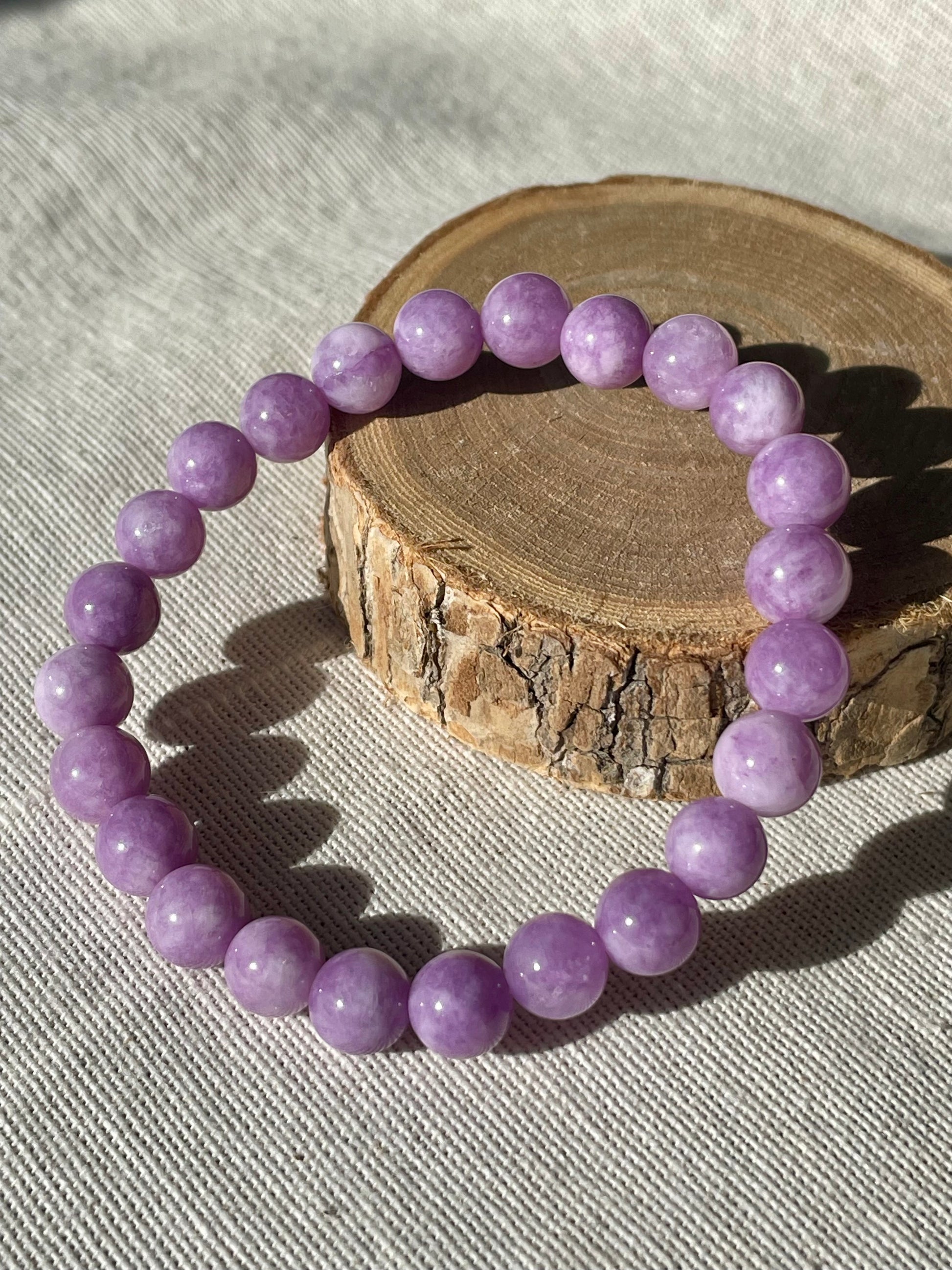 Bracelet Kunzite violette 8mm