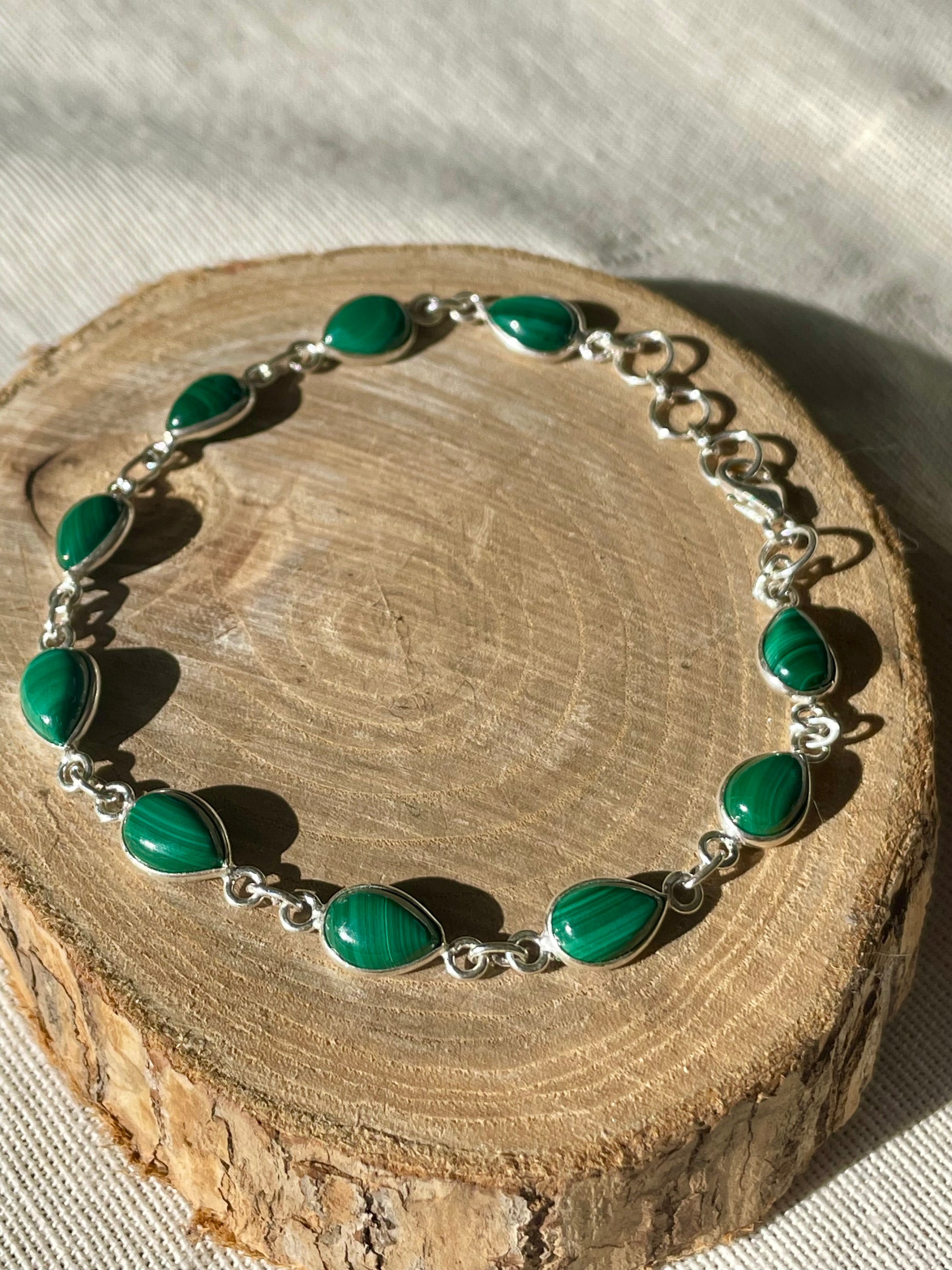 Bracelet Malachite Argent 925