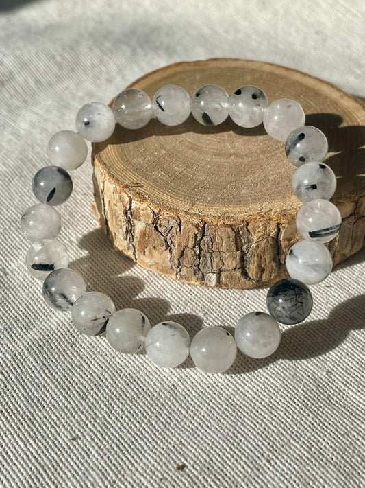 Bracelet Quartz Tourmaline 9mm