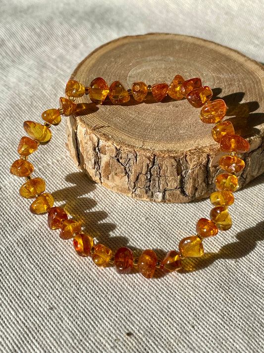 Bracelet ambre baroque 