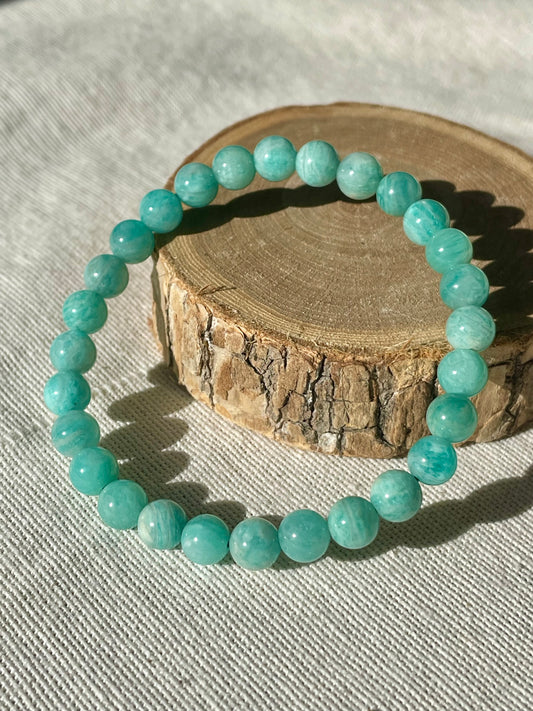 Bracelet amzonite 6mm