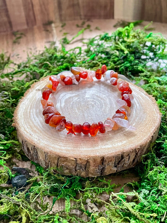 Bracelet baroque Cornaline