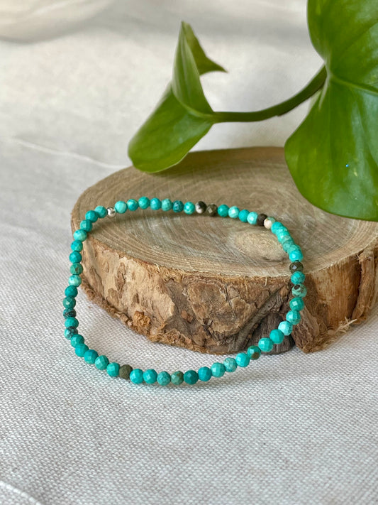 Bracelet facetté Turquoise du Tibet