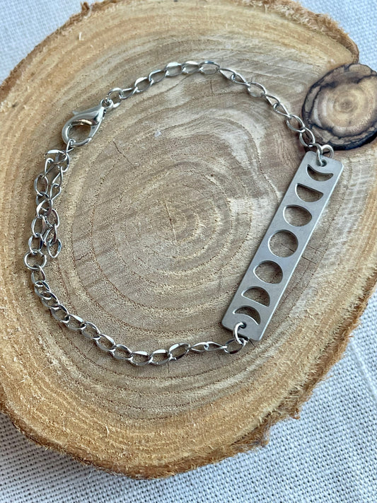 Bracelet phases de la Lune Acier inoxydable