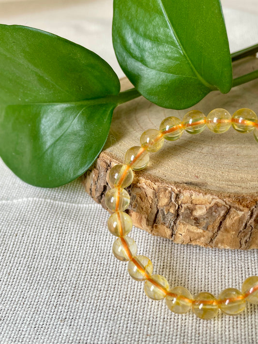 Bracelet pierres naturelles citrine 6mm