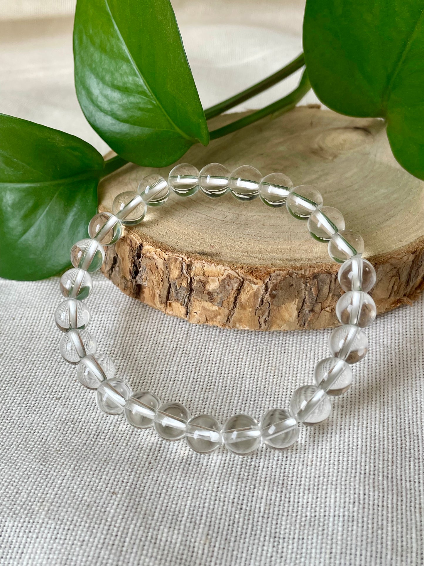 Bracelet pierres naturelles cristal de roche 1