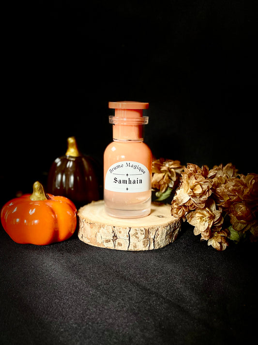 Brume artisanale Samhain - Spray énergétique pour rituels de célébration

