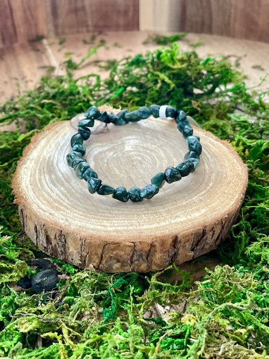 Seraphinite A+ grain bracelet