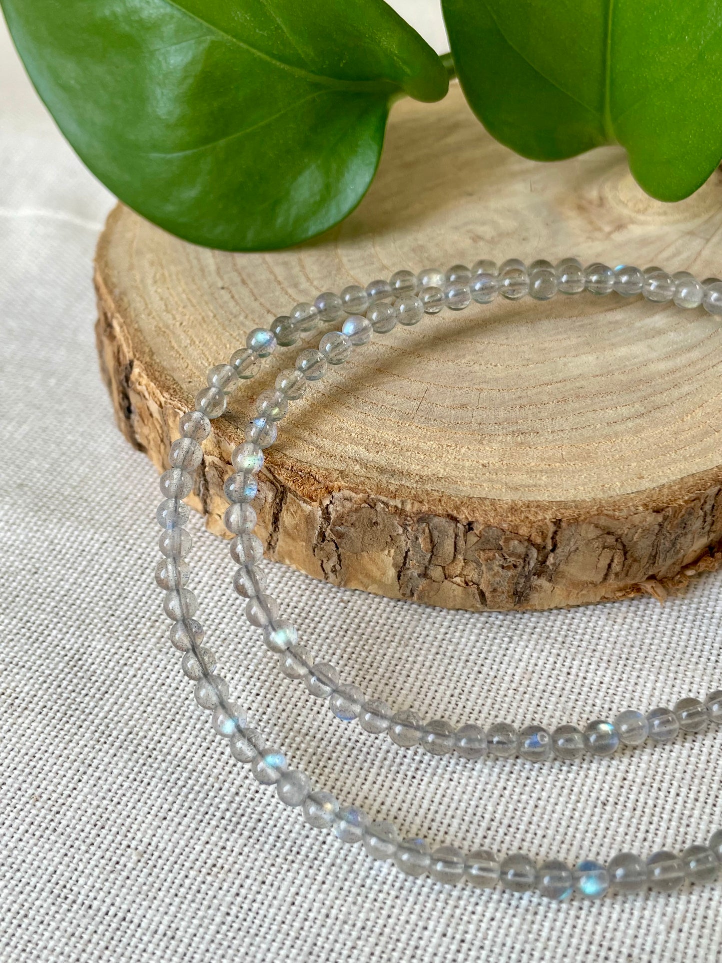Collier facette labradorite