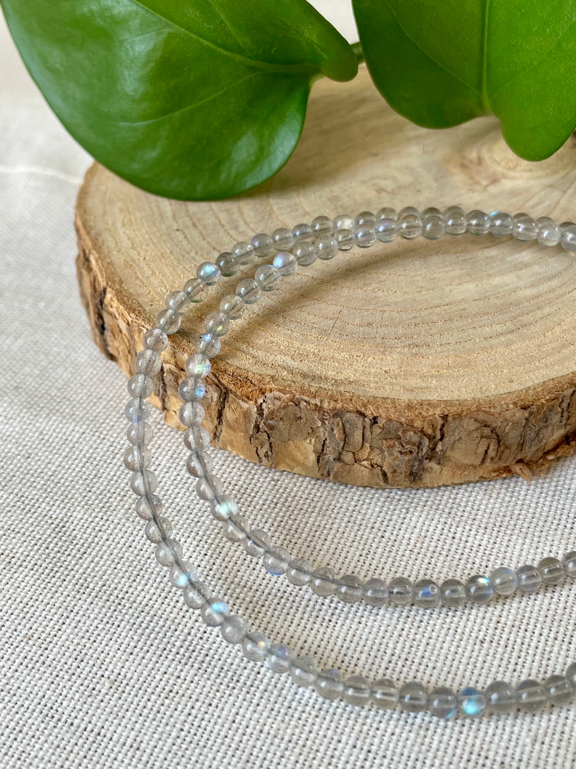 Collier facette labradorite