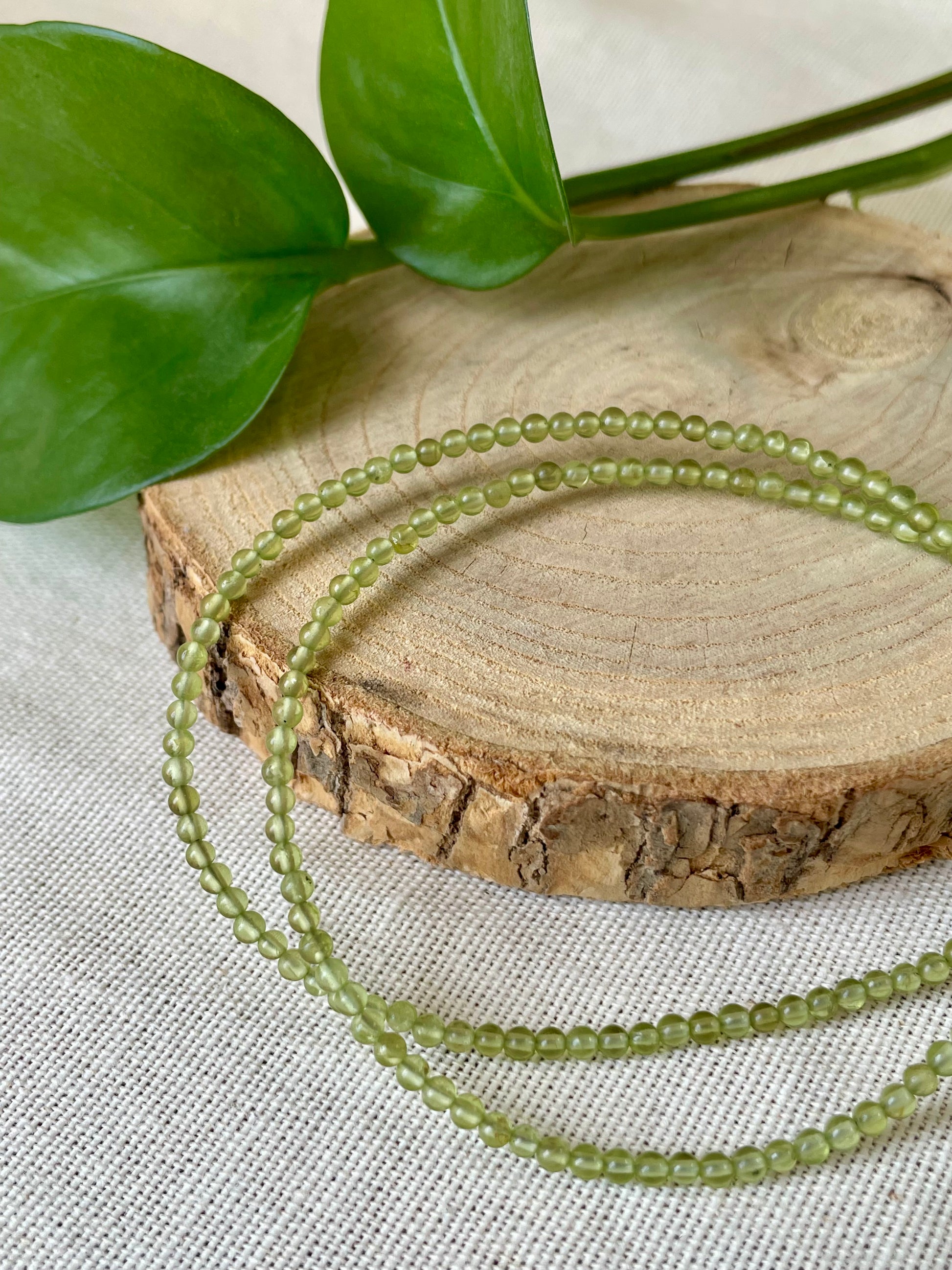 Collier facette peridot