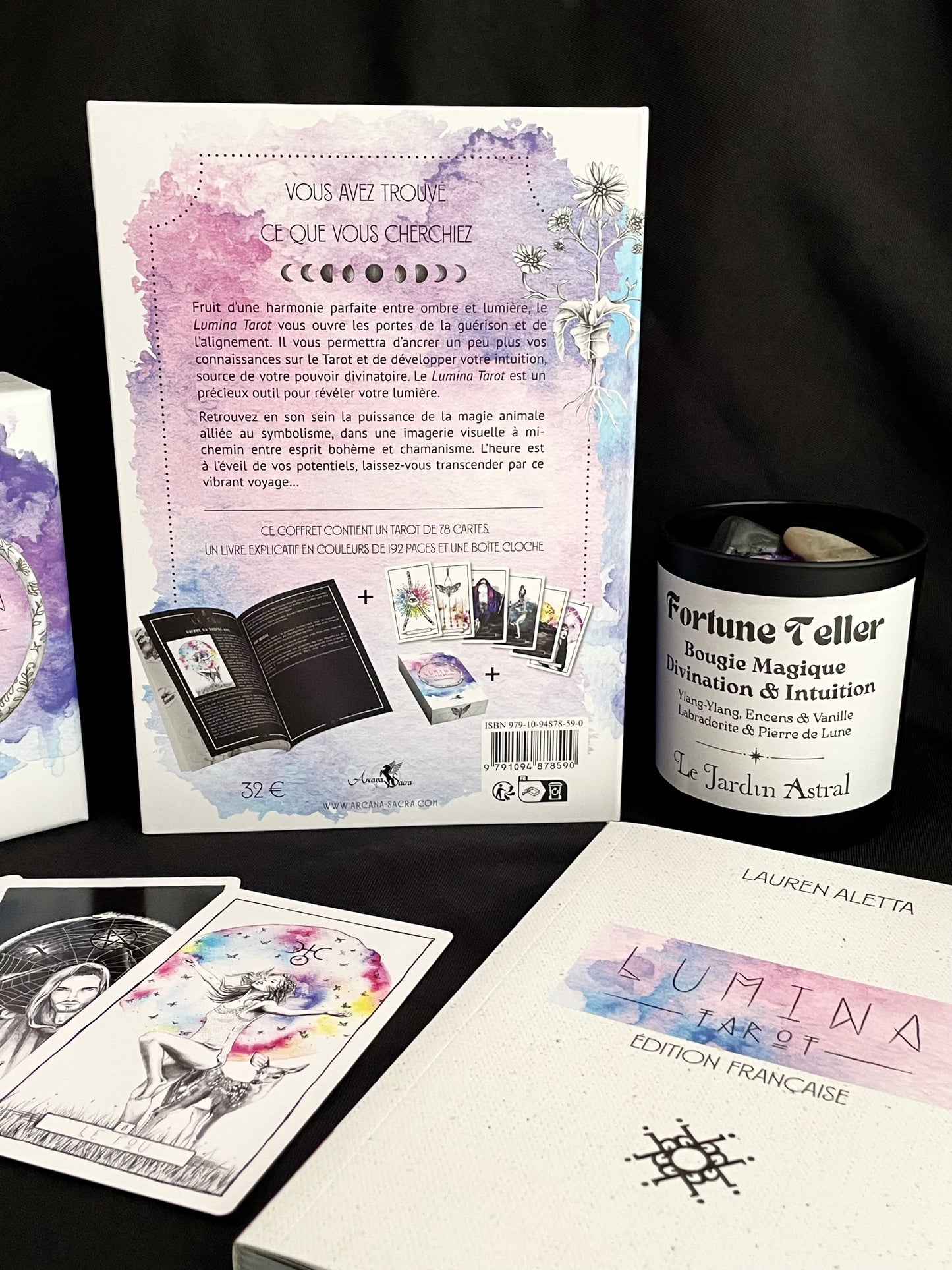 Dos des cartes Lumina Tarot - Design lumineux et contemporain
