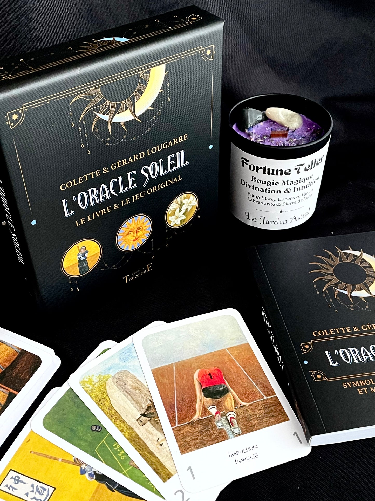 Dos des cartes Oracle Soleil - Design mystique et spirituel

