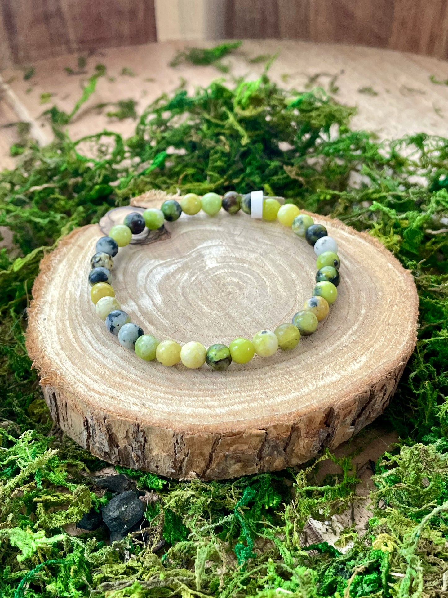 Bracelet en Chrysoprase citron