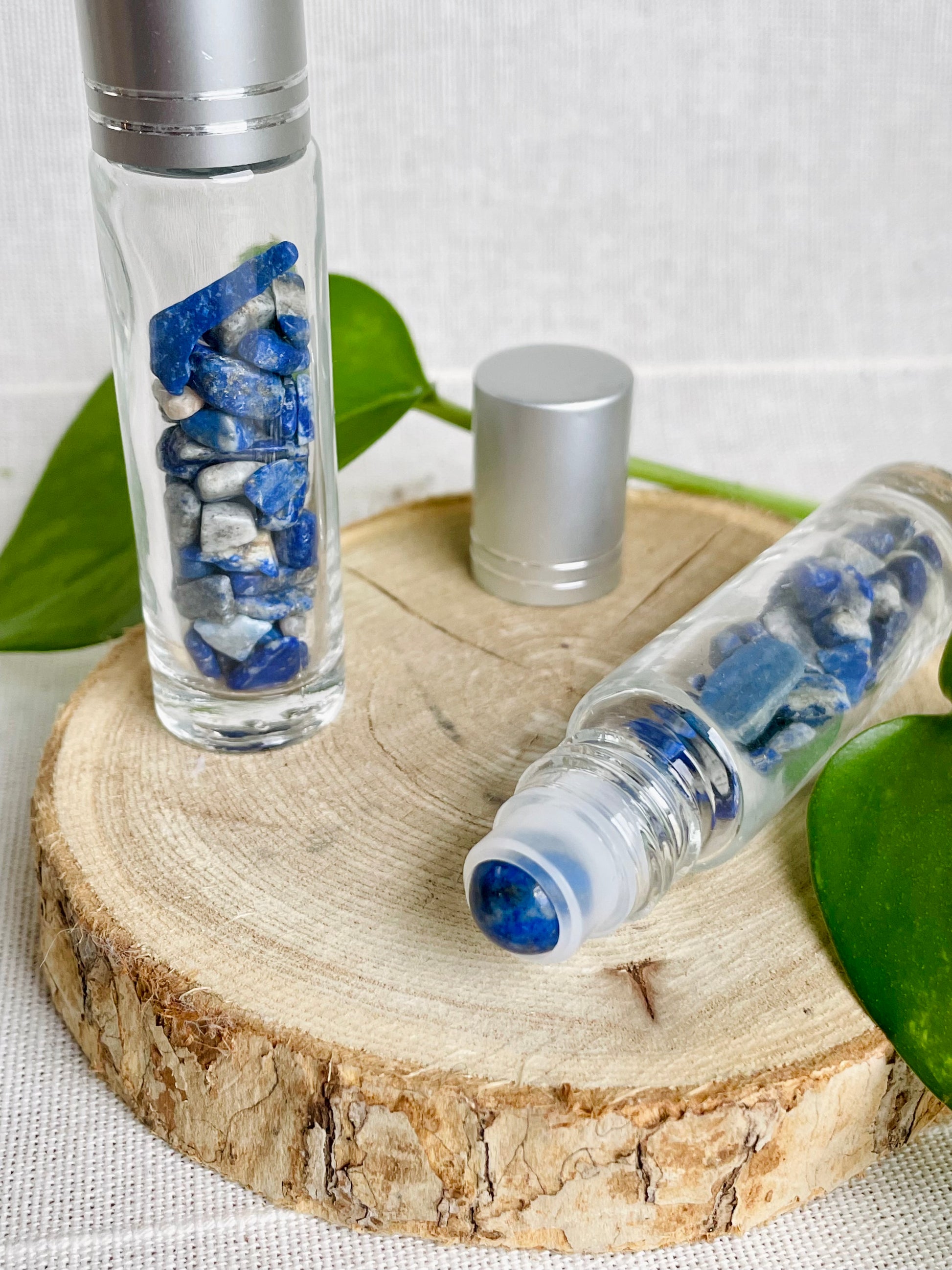 Flacon roll-on pour huiles essentielles naturelles et synergies de lapis lazuli