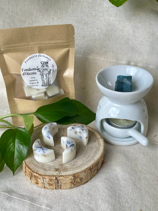 Fondants parfumés d'Hécate iris jasmin figue vétiver - 6 fondants artisanaux parfum d'intérieur naturel