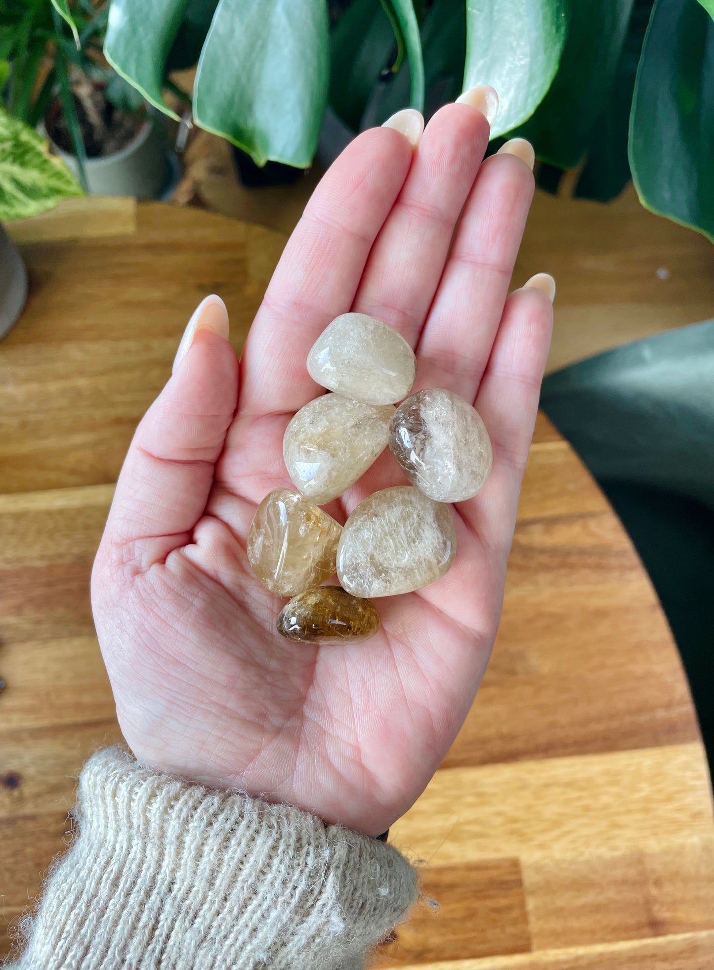 Natural Citrine tumbled stone A