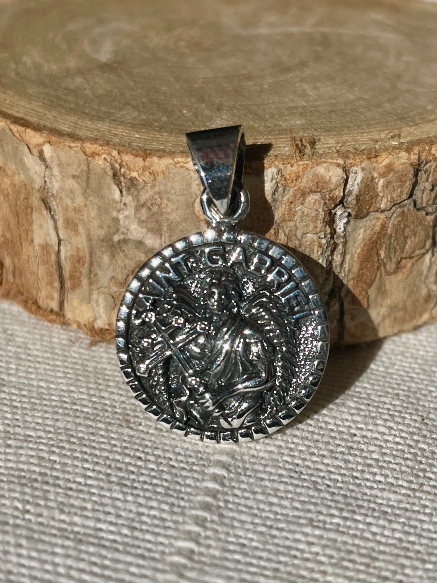 Médaille de saint gabriel archange en argent 925