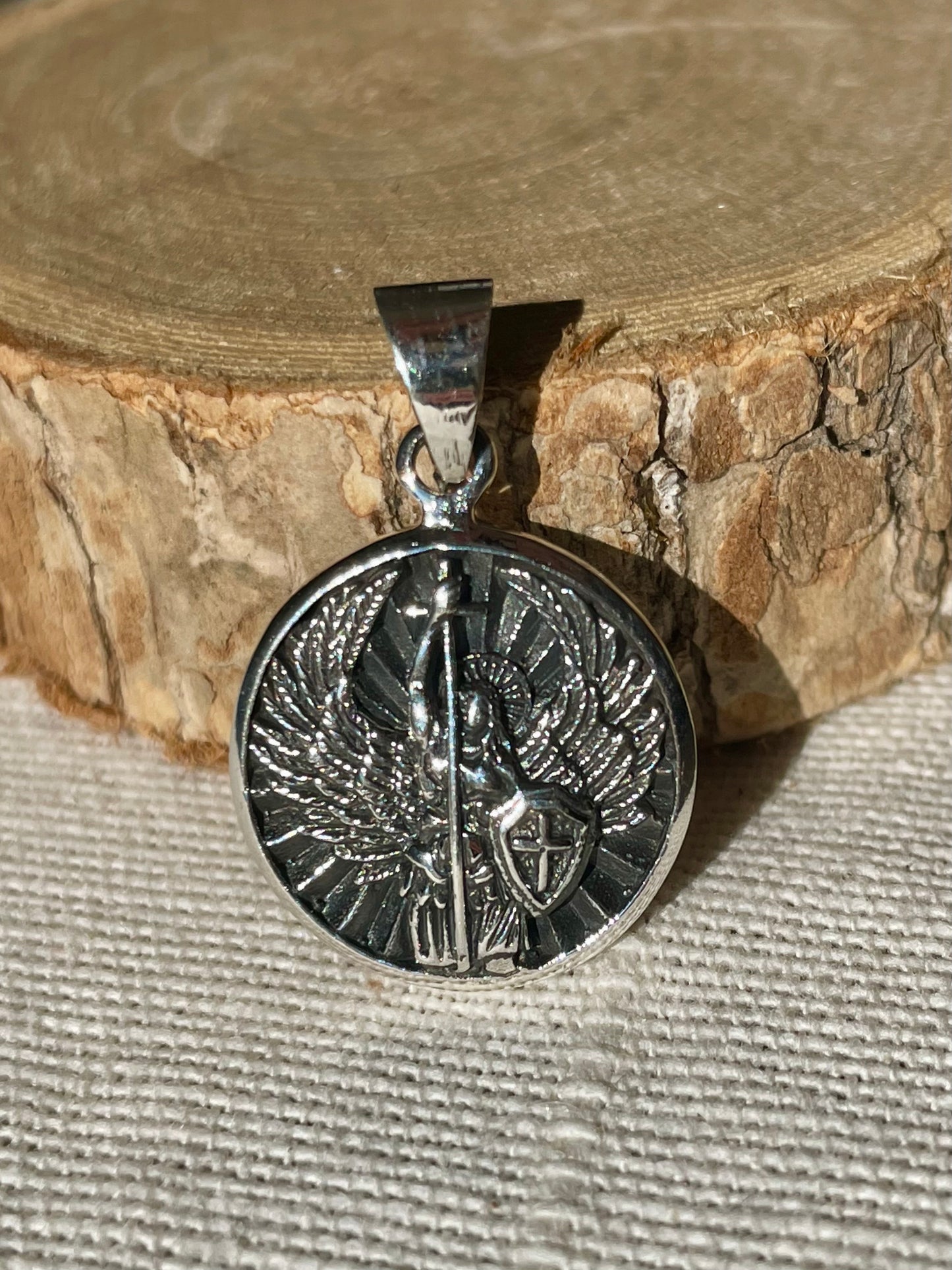 Médaille de Saint Michel archange en Argent 925