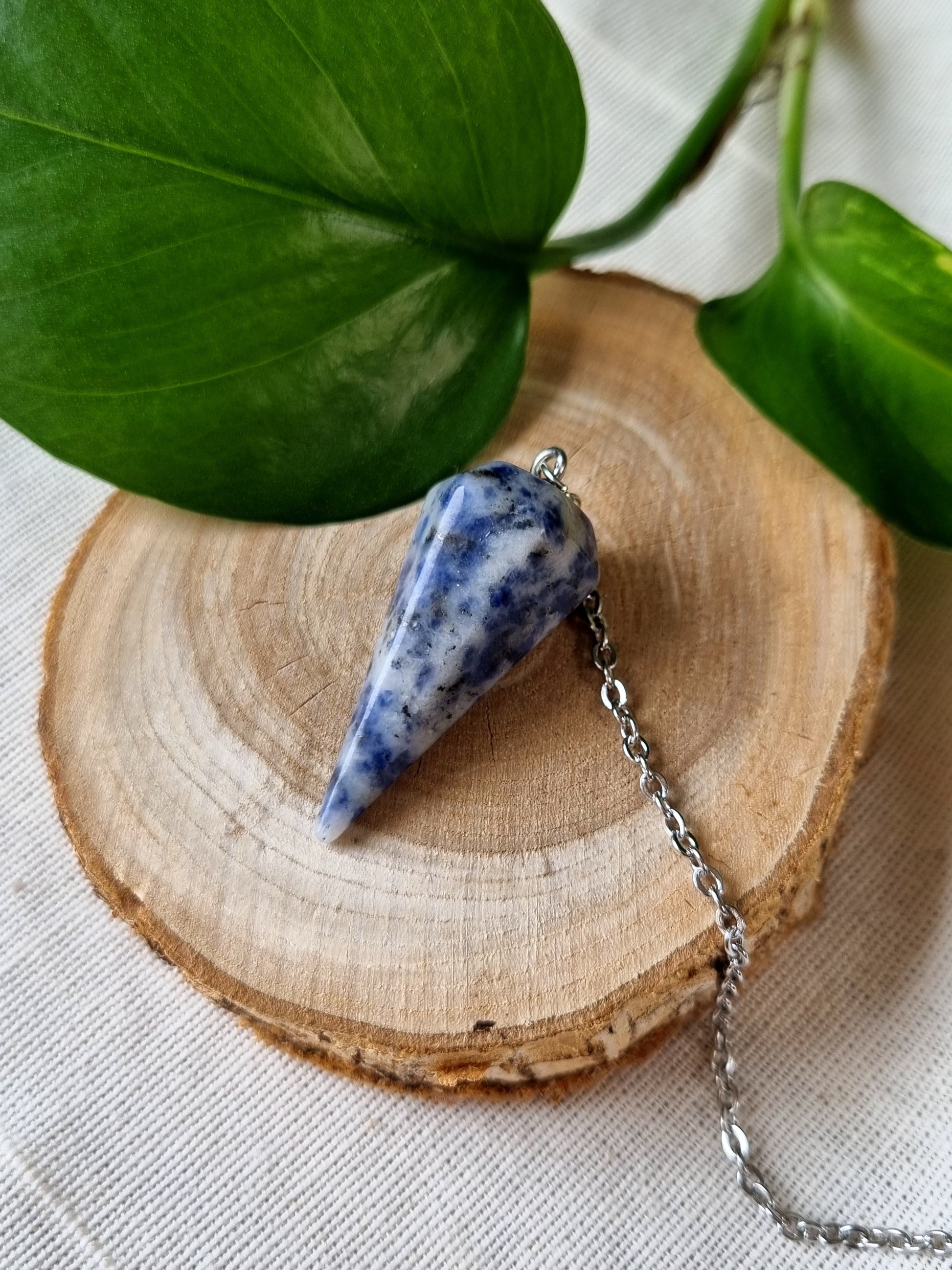 Pendule cône facetté sodalite