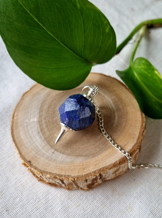 Pendule sphère facetté lapis lazuli 
