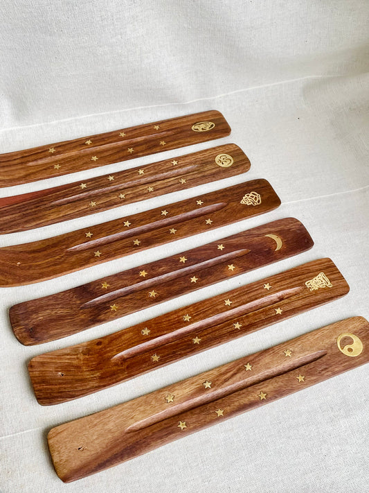 Porte-encens pour encens en bâton – motif aléatoire – 25 cm haut