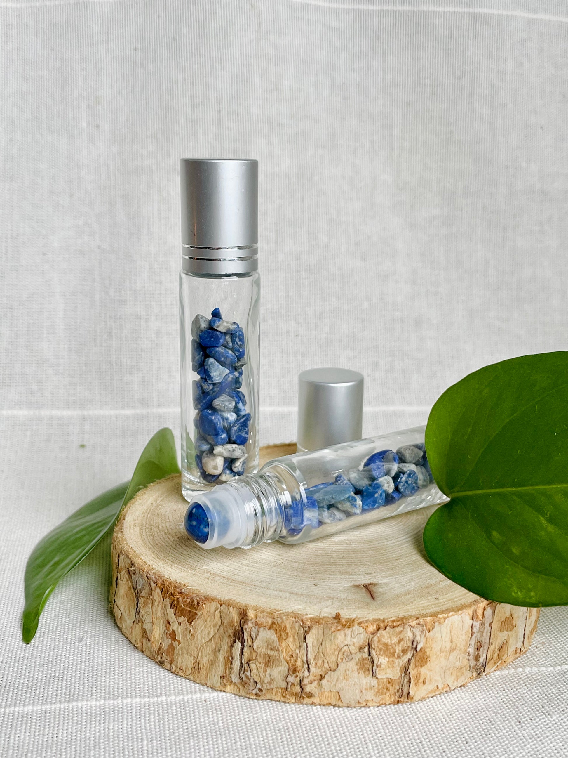Roll-on verre ambré protection huiles essentielles bio lapis lazuli