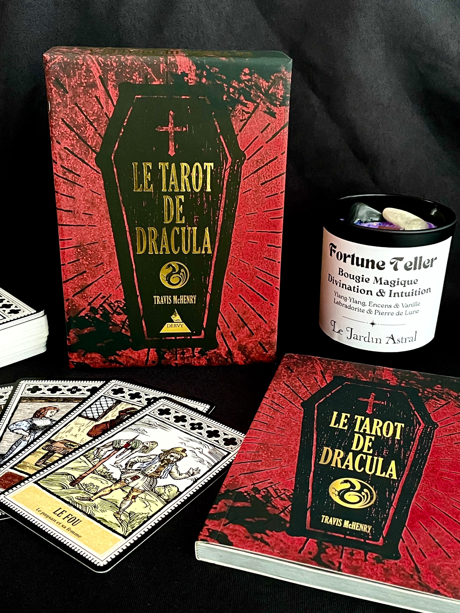 Tarot de Dracula Travis McHenry - Coffret de tarot gothique pour divination

