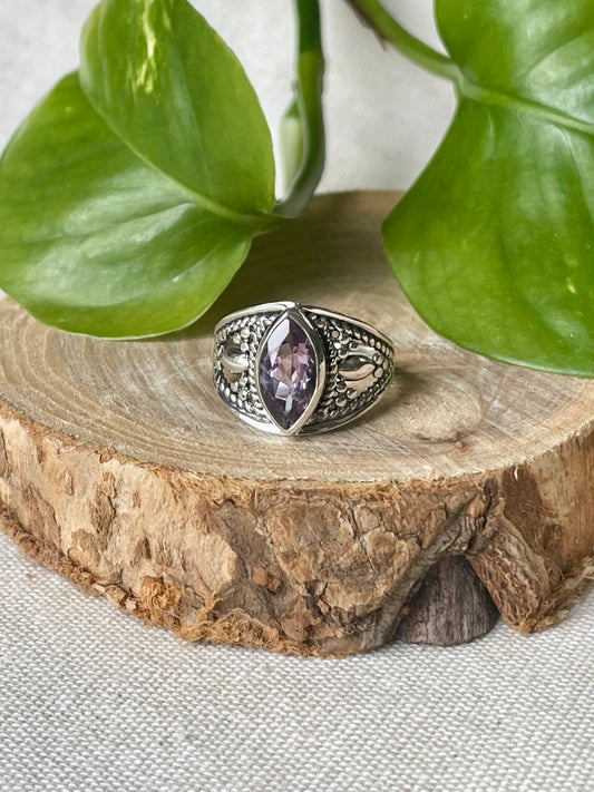bague amethyste en argent 925 