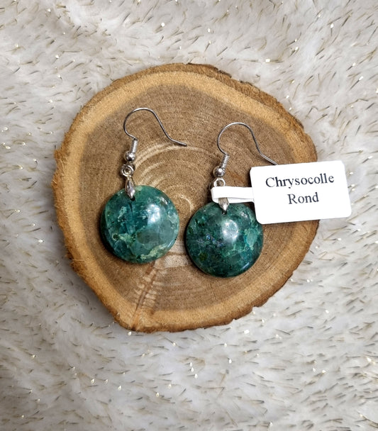 Boucles d'oreille en Chrysocolle