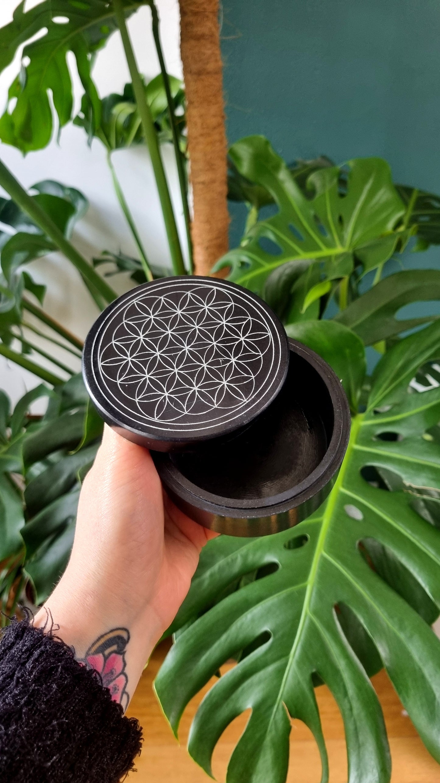 Flower of Life soapstone box